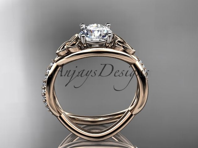 1 Carat Round Brilliant Lab Grown Diamond Celtic Trinity Knot Engagement Ring 4 Prong IGI - image 13