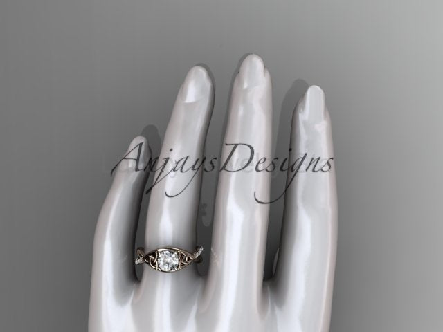 1 Carat Round Brilliant Lab Grown Diamond Celtic Trinity Knot Engagement Ring 4 Prong IGI - image 15