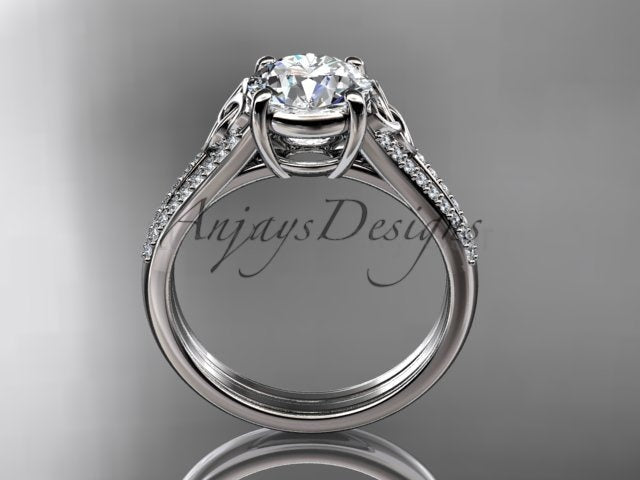 1 Carat Lab Grown Diamond Engagement Ring Celtic Round Brilliant Diamond Ring Celtic Knot - image 3