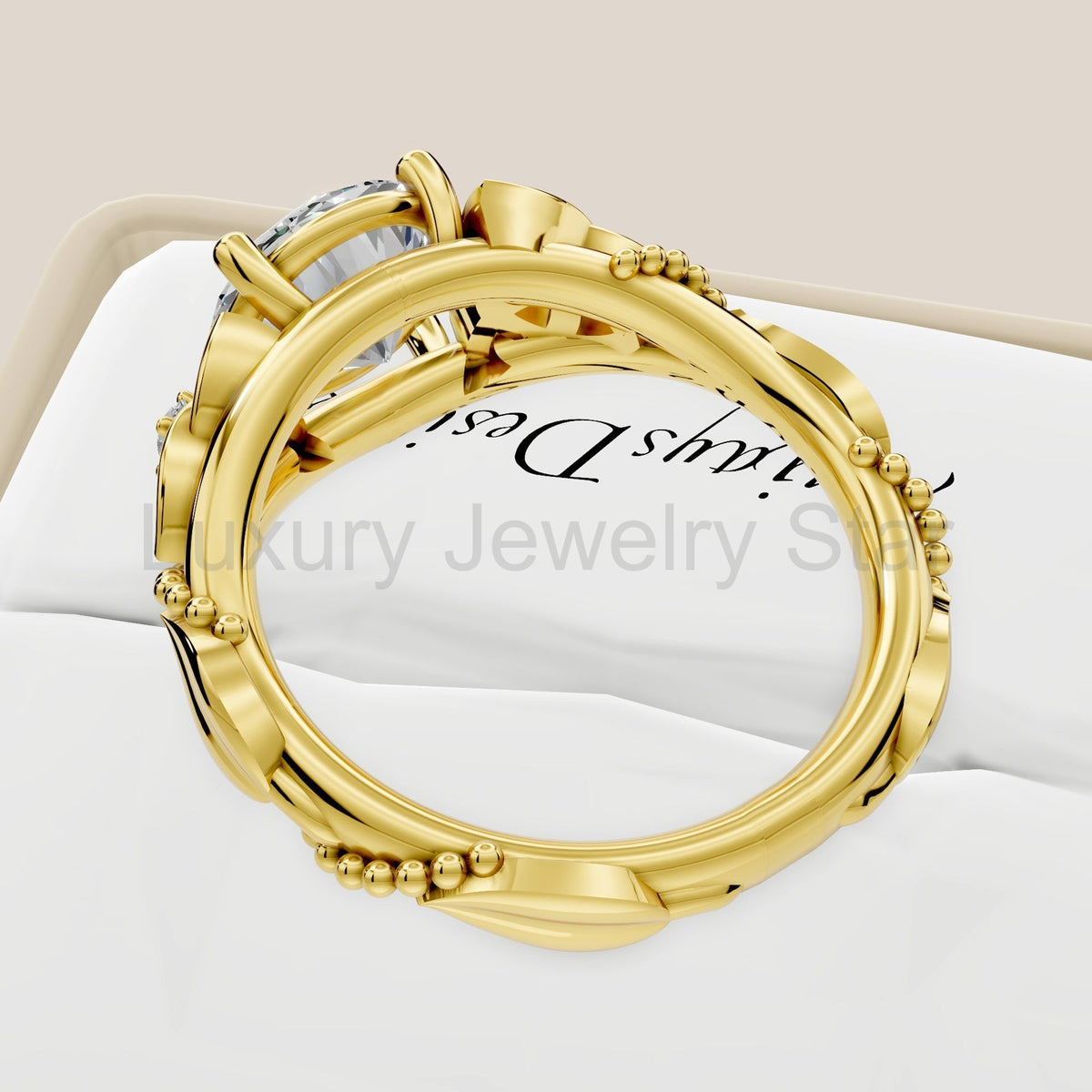 Celtic Engagement Ring 2 Carat Round Lab Grown Diamond Wedding Ring Celtic Knot Ring - image 7