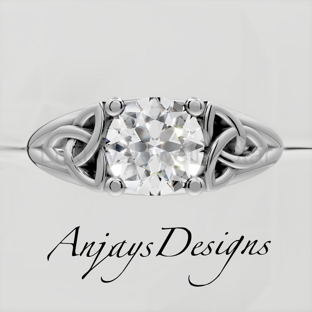 Dainty Celtic Engagement Ring IGI Certified 1 CT Round Lab Grown Diamond Wedding Ring - image 7