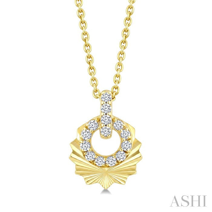 Circle Fluted Diamond Fashion Pendant