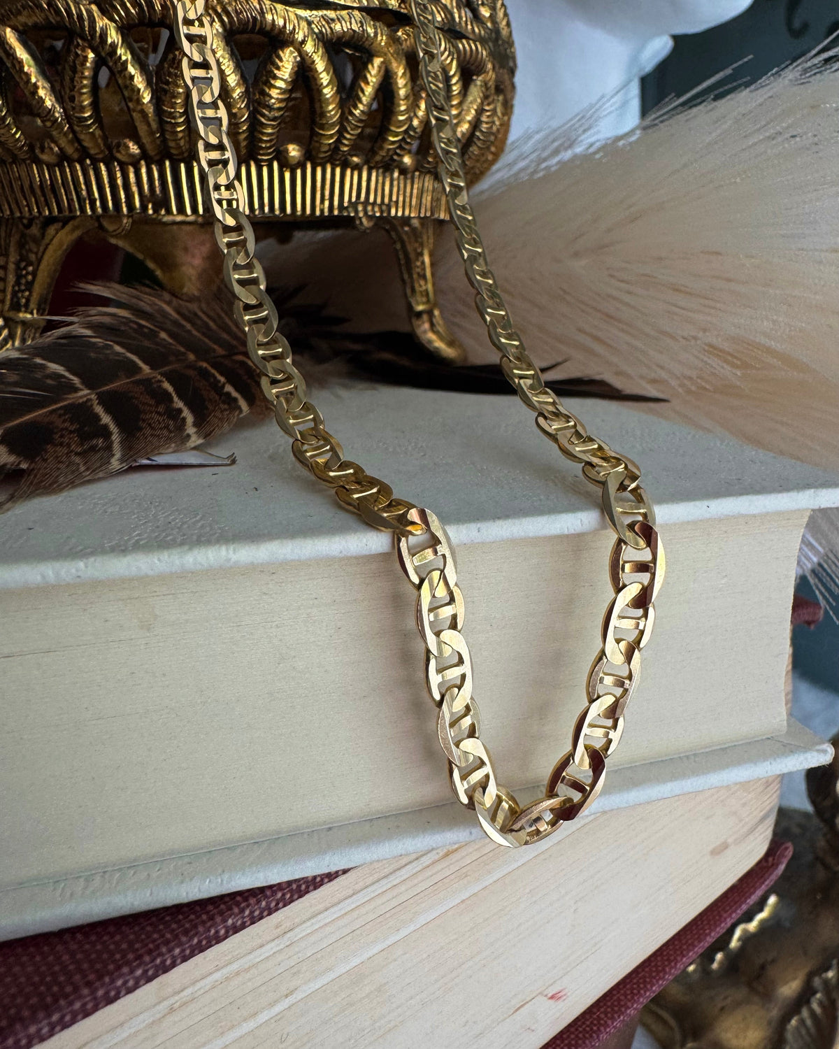 Vintage 14k Flat Mariner Chain