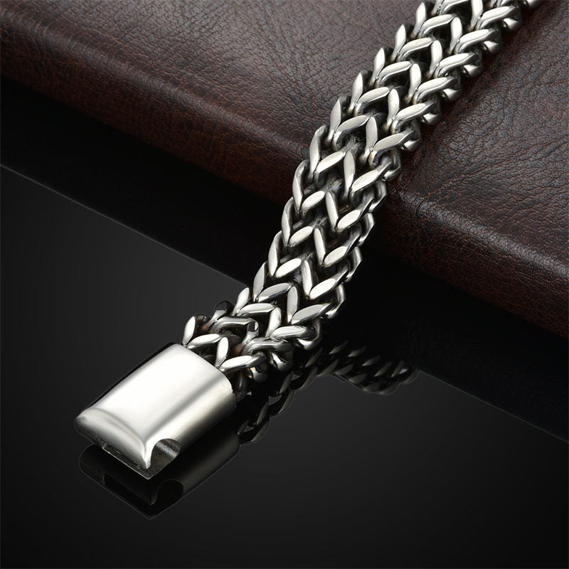 Fortune Jewel Fish Scale Magnetic Buckle Titanium Steel Balance Bracelet Bangle