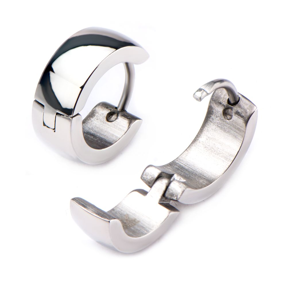 Stainless Steel Huggie Earrings