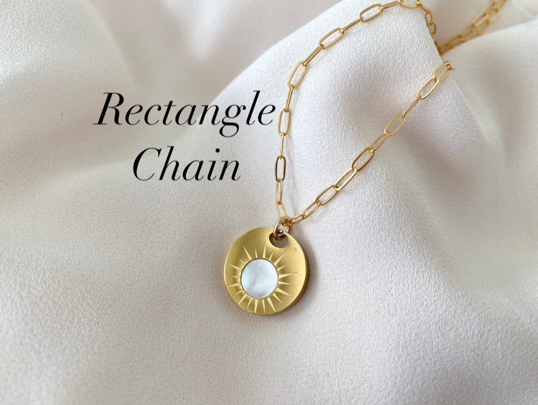 Gold Filled Medallion Coin Necklace Mother of Pearl Pendant Minimalist Layering Necklaces Thick Chunky Gold Coin Pendant Necklace Sun Disc