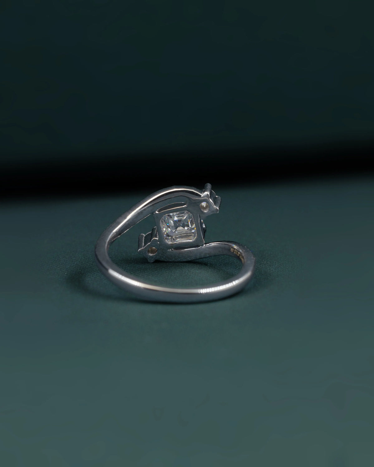 1.16 CTW Emerald Cut Lab-Grown Diamond Bypass Ring