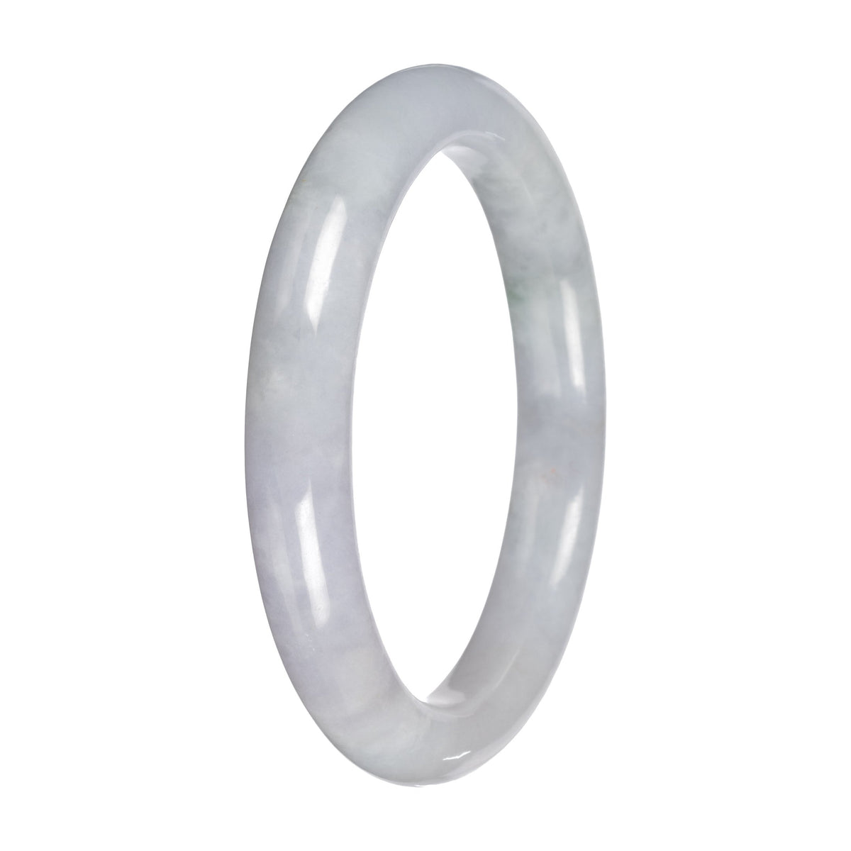 Natural Pale Lavender Traditional Jade Bangle - 57mm Petite Round