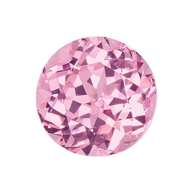 Round Cut Lab Created Pink Sapphire Gemstone