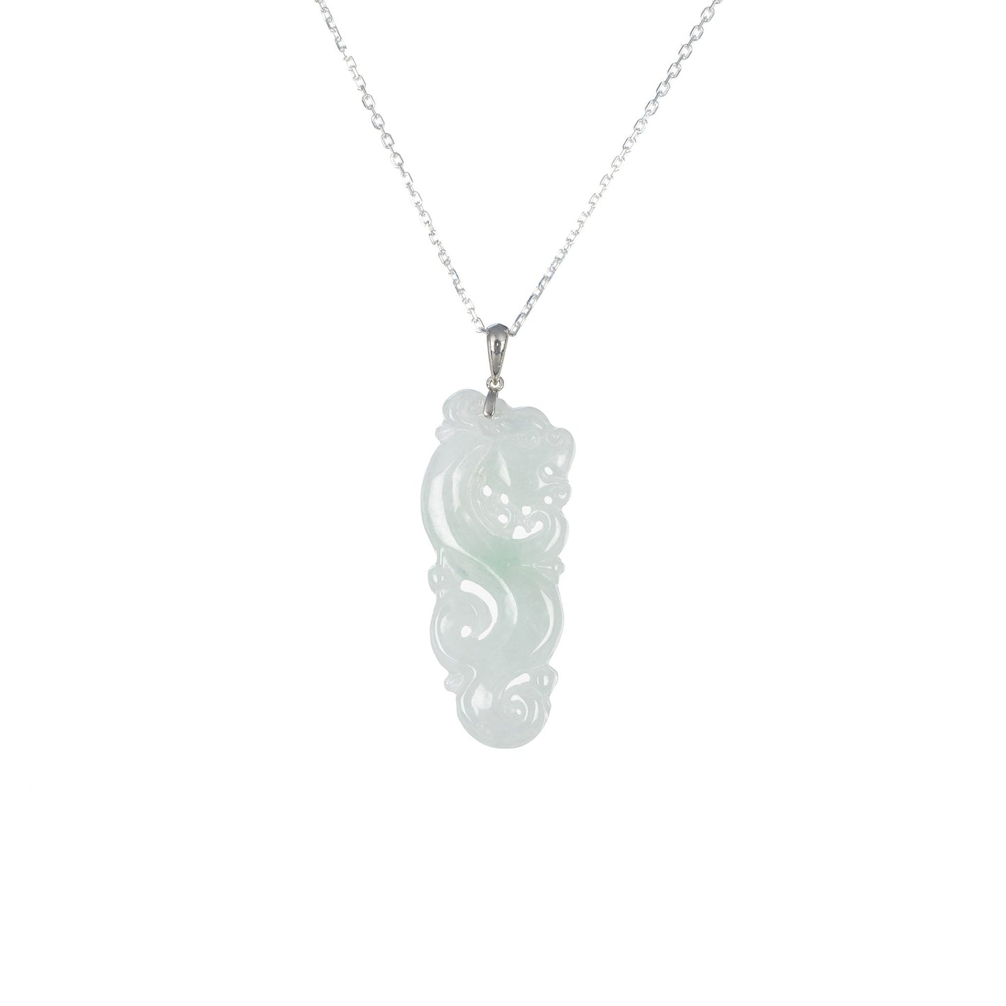 Ideali Jade Dragon Necklace with 18K Gold