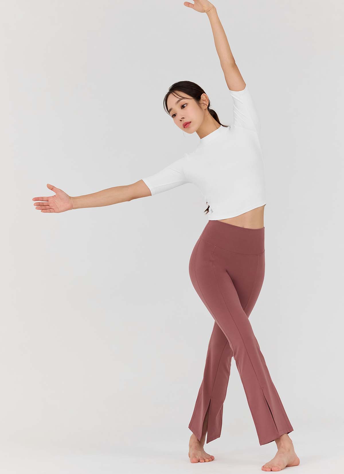 [Only New Member]XELLA Napping Boots Cut Slit Pants