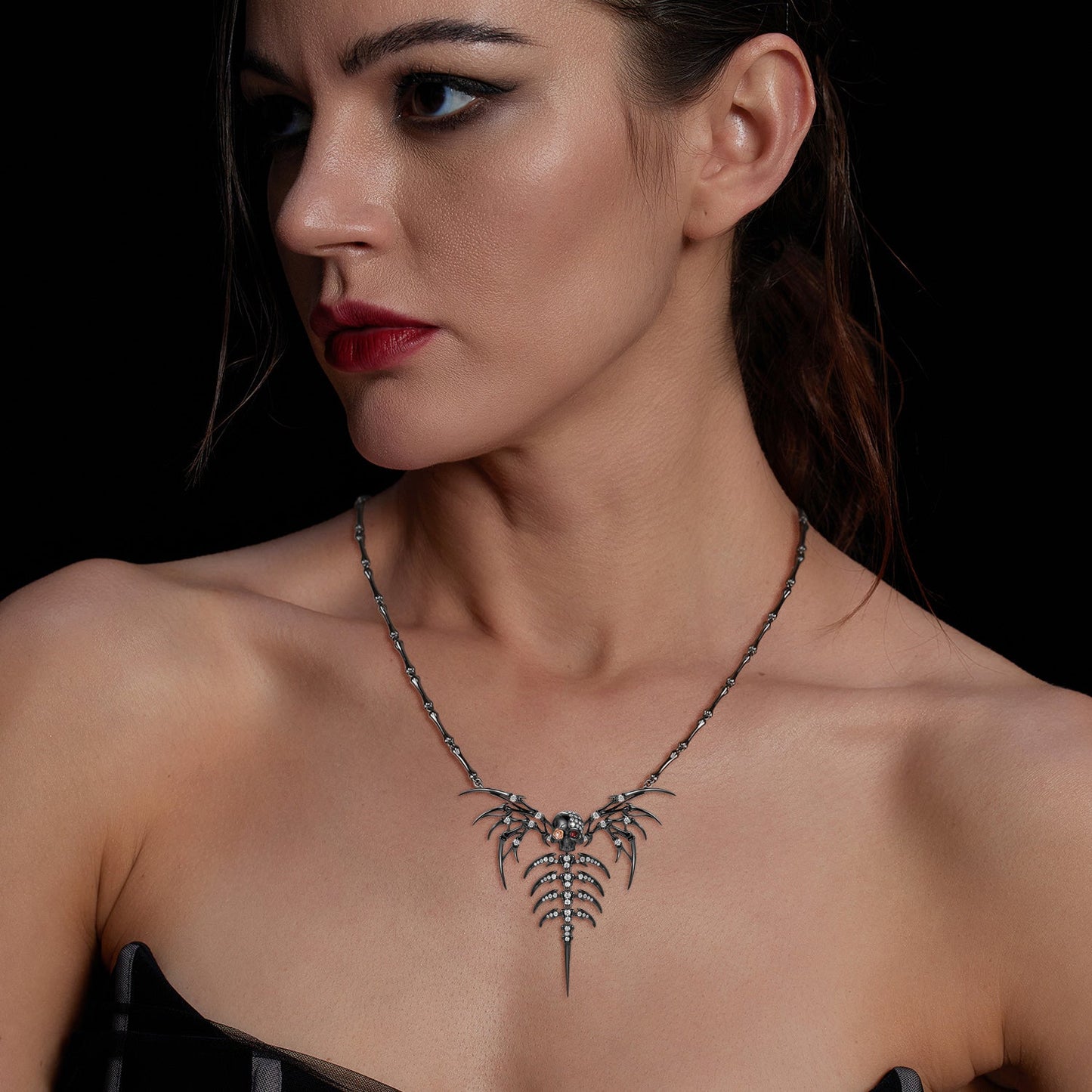 Unique Skull & Skeleton ‘Gothic Extravaganza' Pendant Necklace