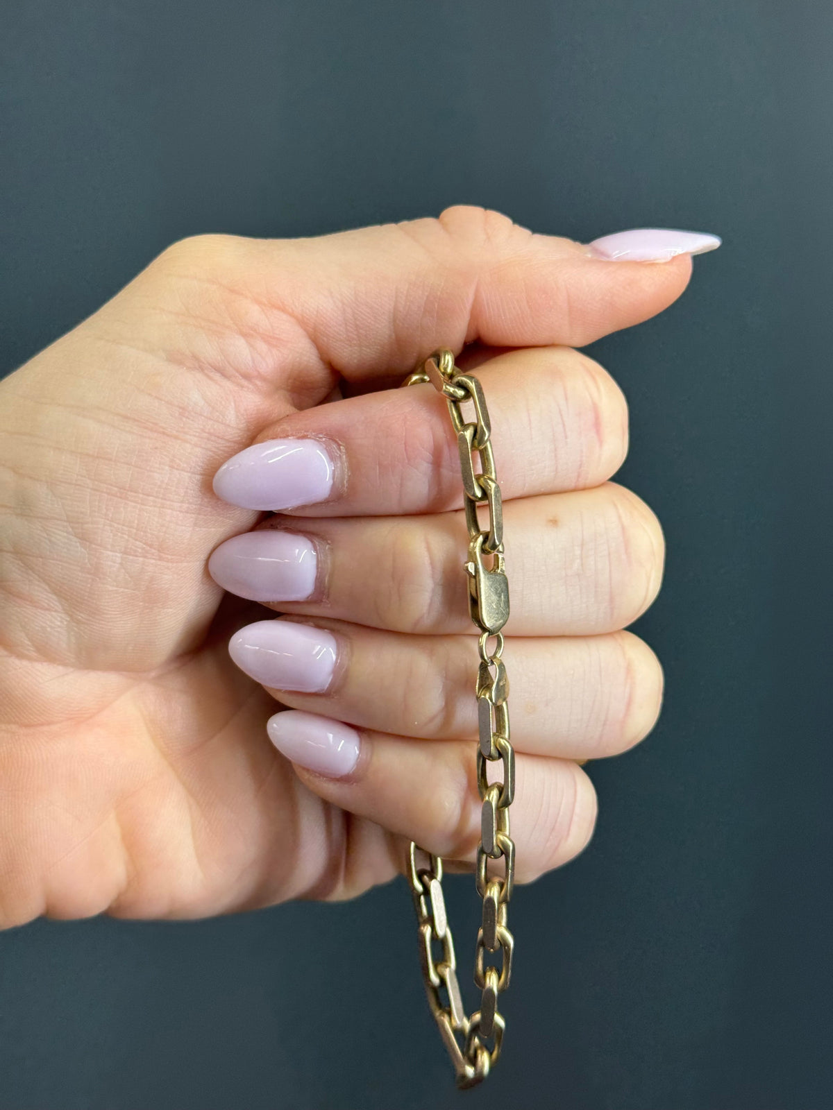 Vintage 10k Solid Thick Link Bracelet