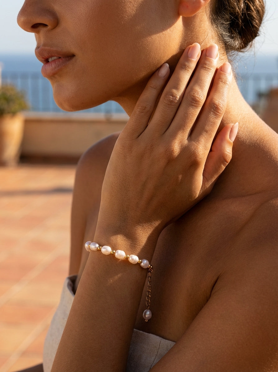 Bracelet Perles d'Eau Douce Amandine | Univers Parisienne Chic
