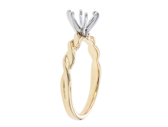 14KY Twisted Semi-Mount Engagement Ring