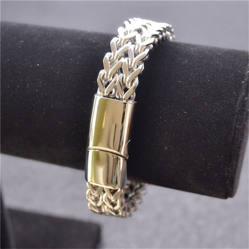 Fortune Jewel Fish Scale Magnetic Buckle Titanium Steel Balance Bracelet Bangle