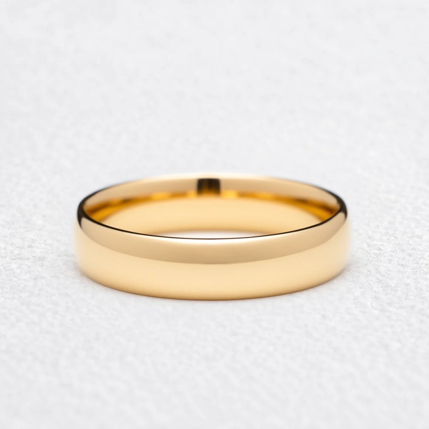 Mirror Arc | 5MM Classic Polished Gold Men's Wedding Band