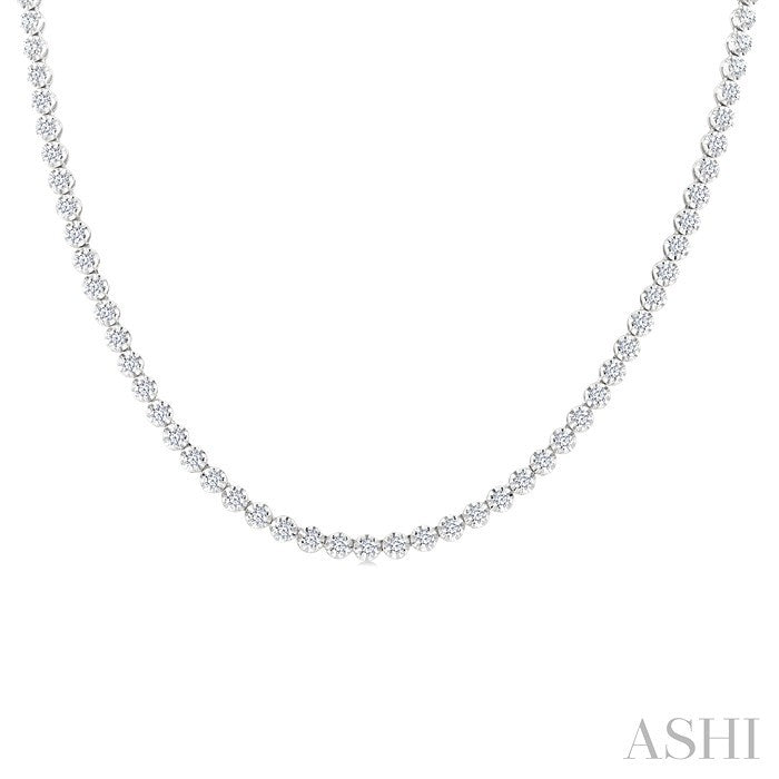 Illusion Diamond Tennis Necklace