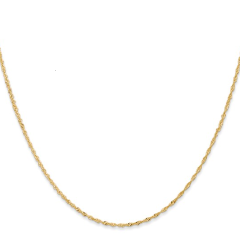 14KY 1.10mm Singapore Chain
