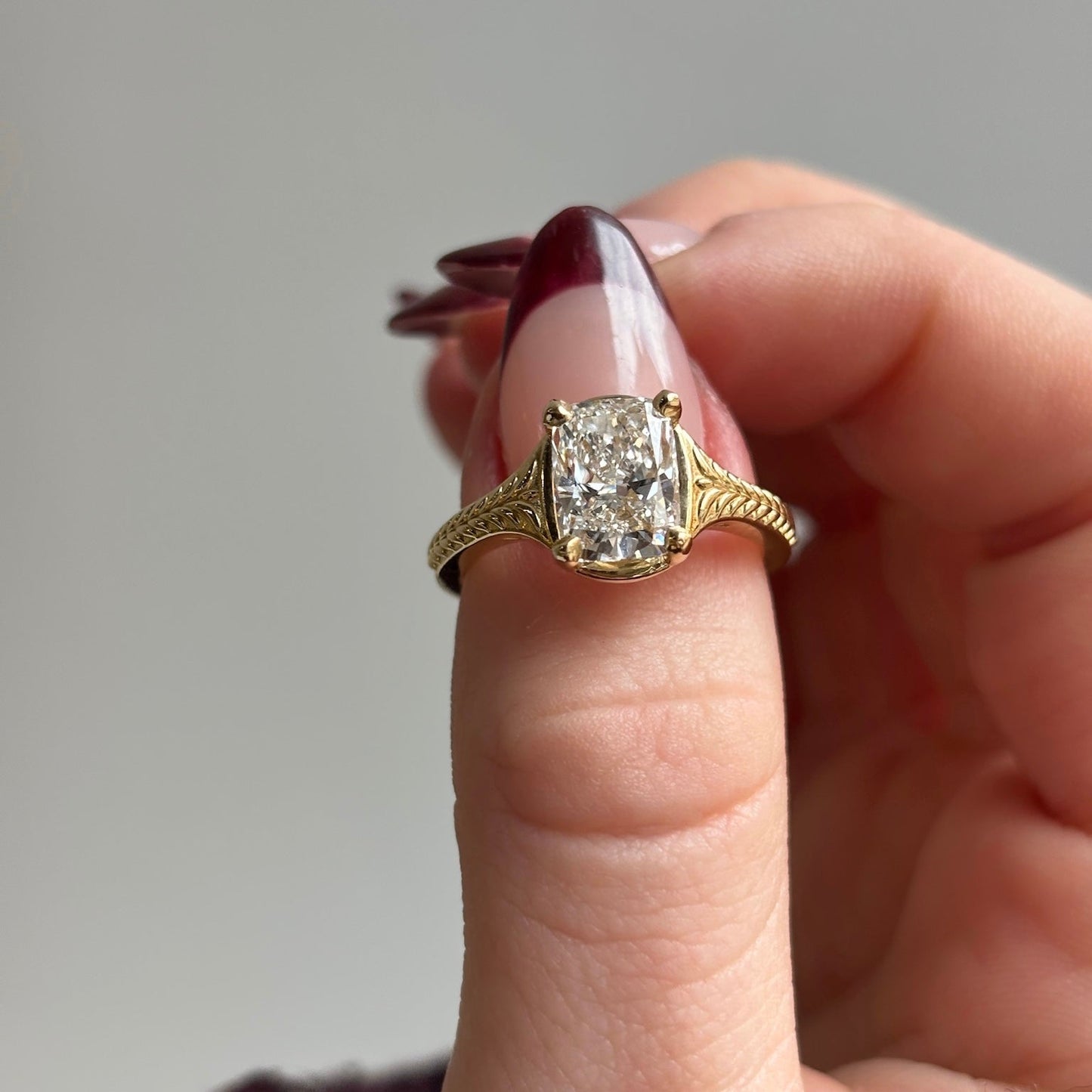 The Gilda Engagement Ring | 2 CTW | Elongated Cushion | IGI Certified