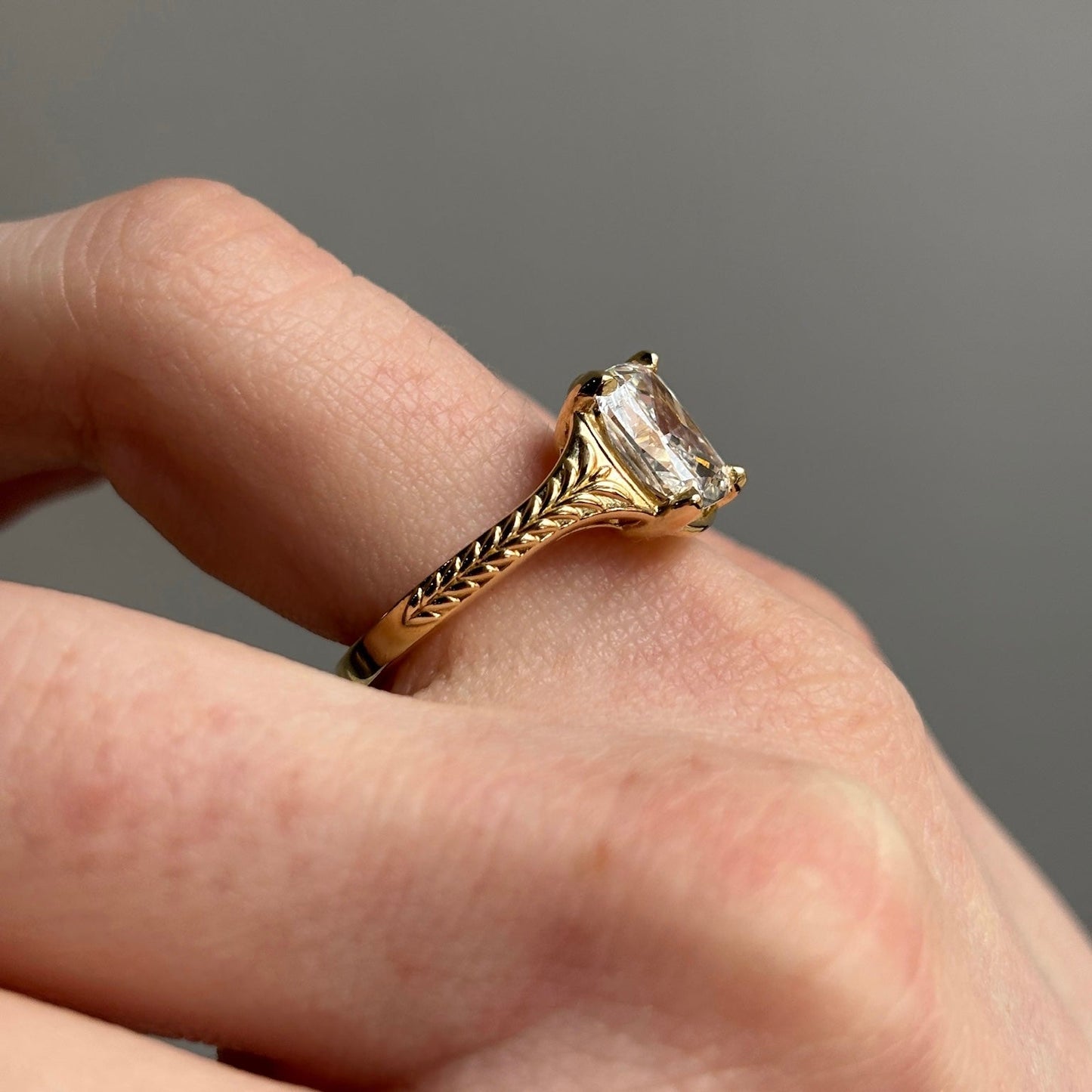 The Gilda Engagement Ring | 2 CTW | Elongated Cushion | IGI Certified