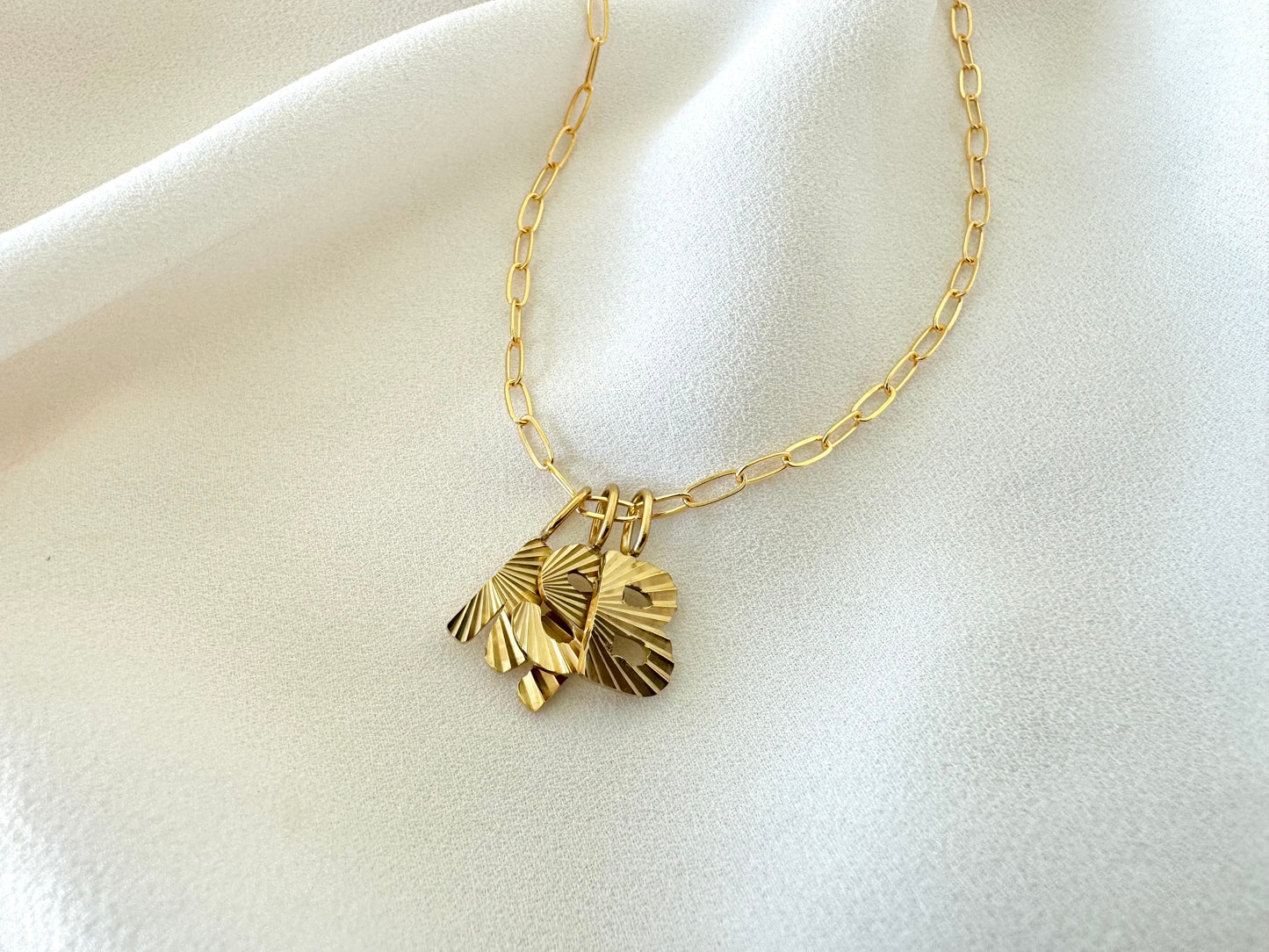 Gold Filled Shiny Reflective Etched Letter Charm Necklace - Initial Pendants - Custom Birthday Gift Jewelry