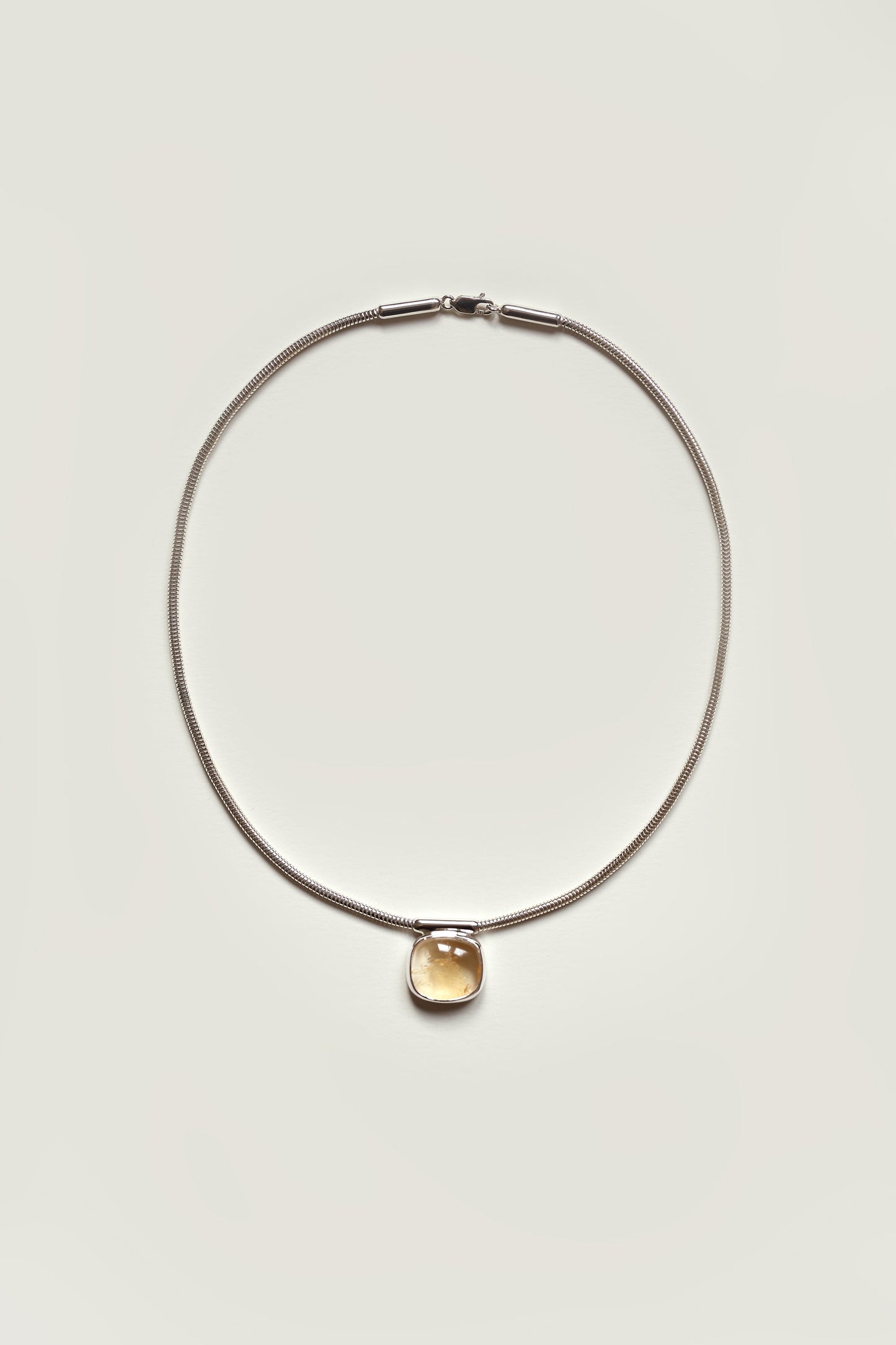 RECTANGULAR CITRINE NECKLACE