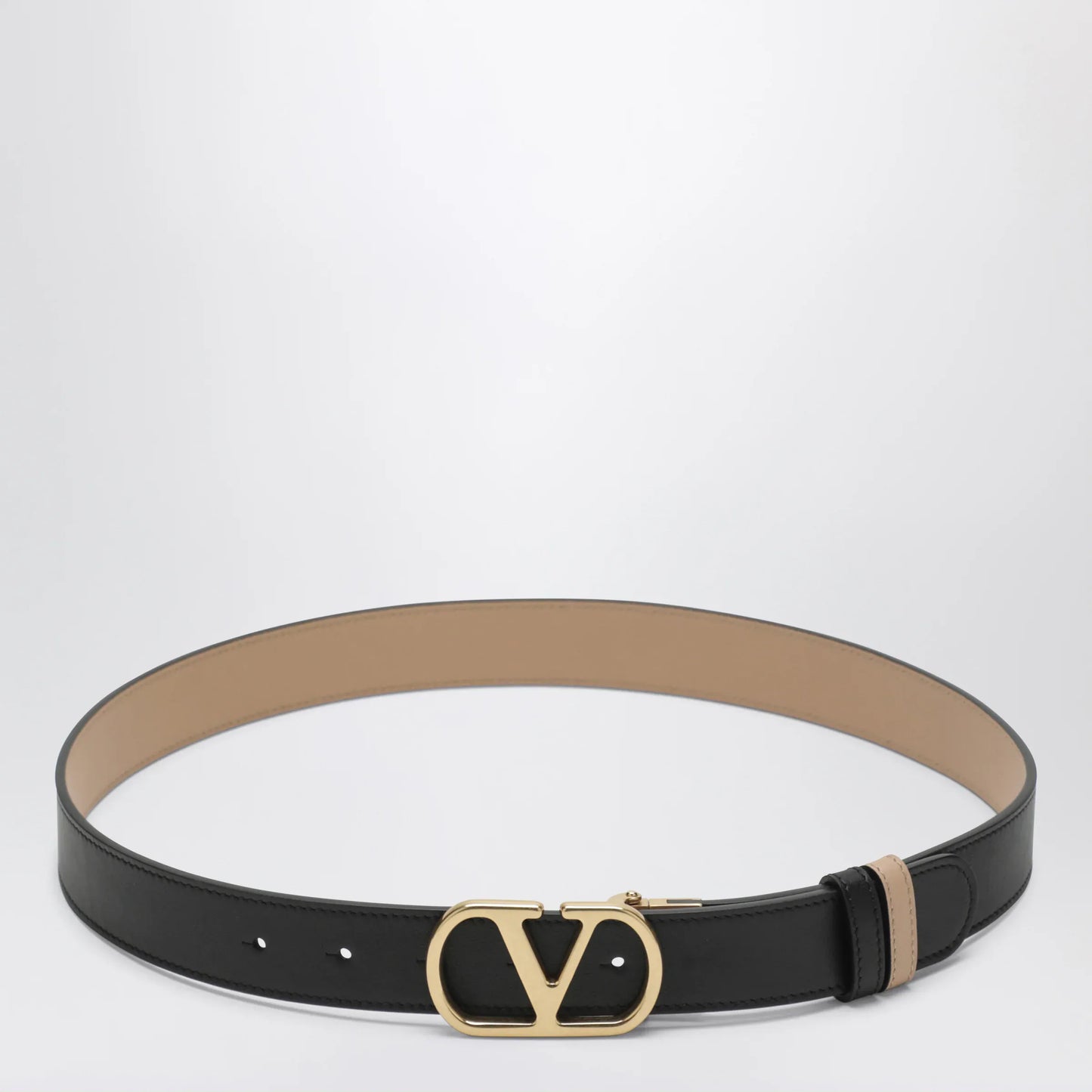 Valentino Garavani - Black/Pink reversible VLogo Signature belt