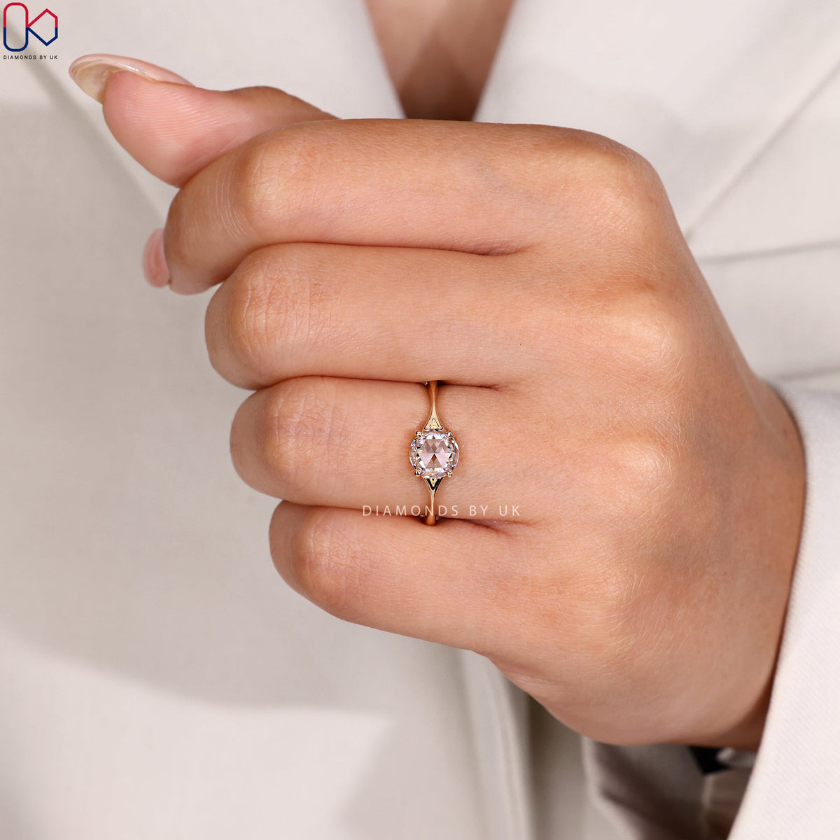 Antique Rose Cut Diamond Engagement Ring