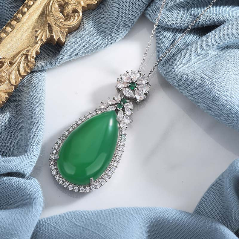 Fortune Jewel Cyan Jade Harmony Necklace