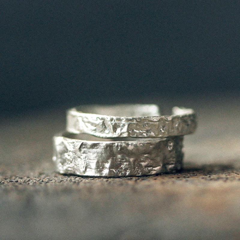 Fortune Jewel 925 Sterling Silver Simple Design Blessing Couple Ring