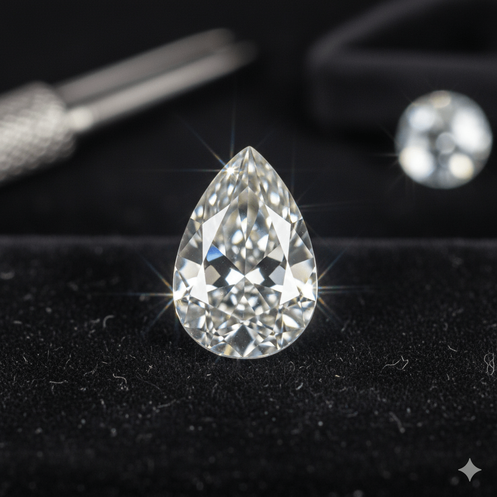 9x6mm Pear Cut Moissanite Color D Loose Stone