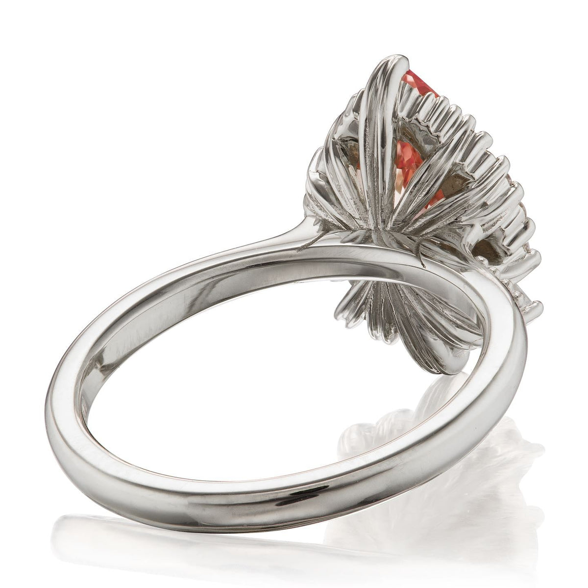 ・ARTEMIS・Pear Peach Sapphire Center, Diamond Accents (2.21ctw+)