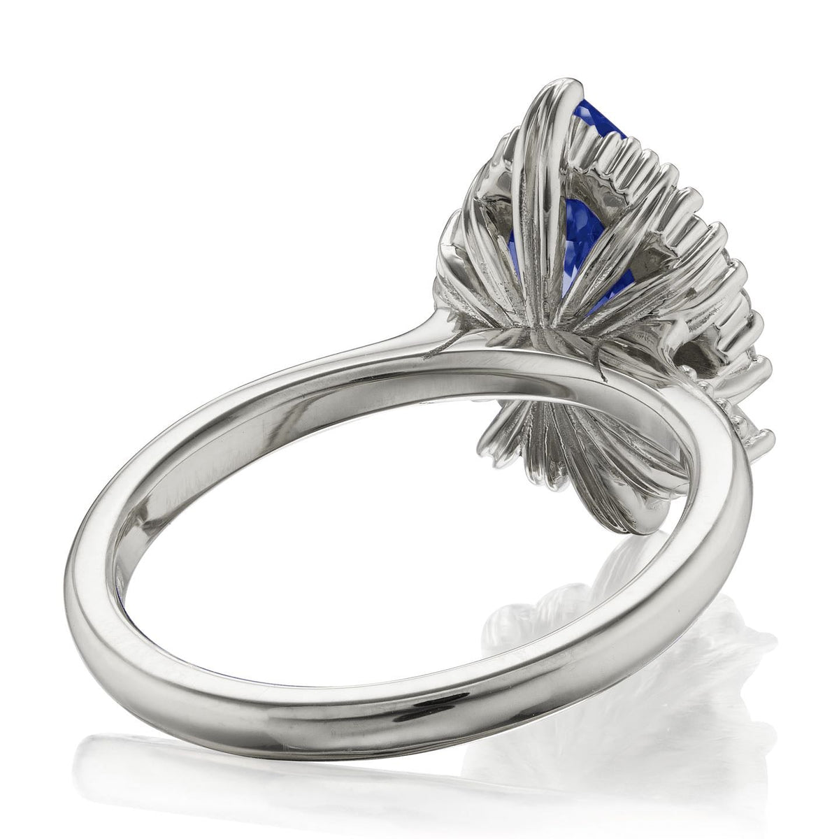 ・ARTEMIS・Pear Blue Sapphire Center, Diamond Accents (2.21ctw+)