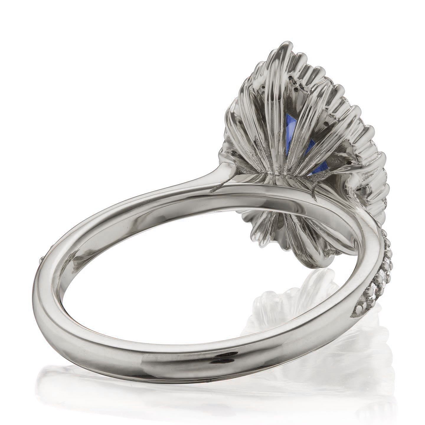 ・CELESTE・Pear Blue Sapphire Center, Diamond Halo (2.23ctw+)
