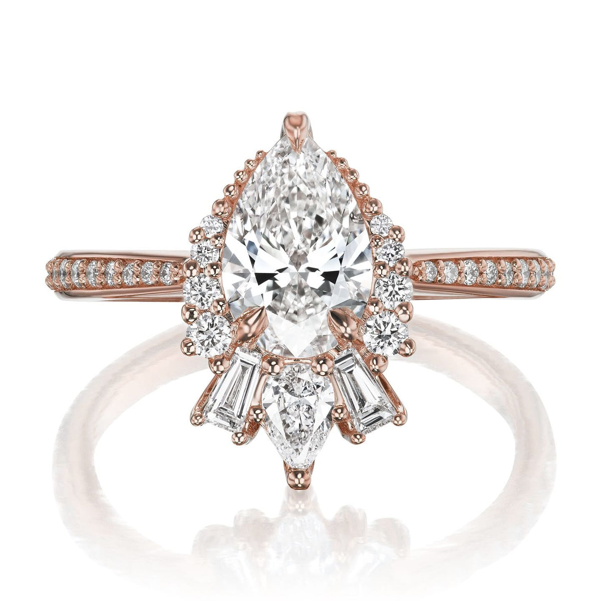 ・ARTEMIS・Pear Lab-Grown Diamond Center, Diamond Accents (1.47ctw+)