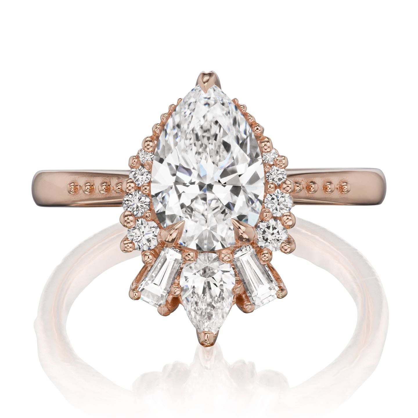 ・ARTEMIS・Pear Lab-Grown Diamond Center, Diamond Accents (1.47ctw+)