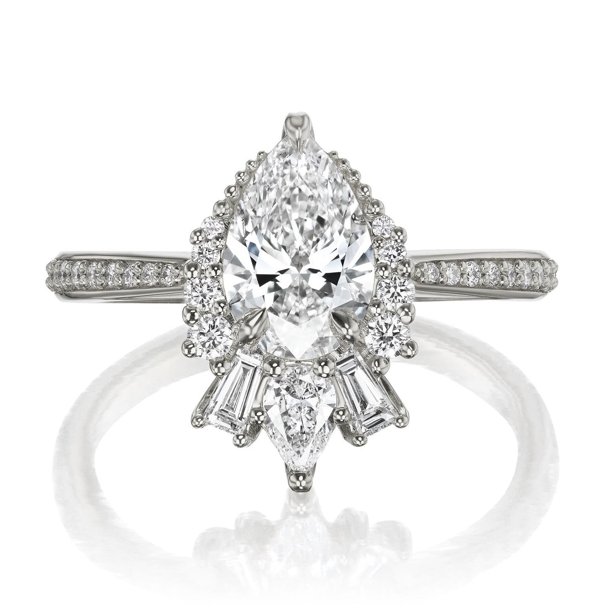 ・ARTEMIS・Pear Lab-Grown Diamond Center, Diamond Accents (1.47ctw+)