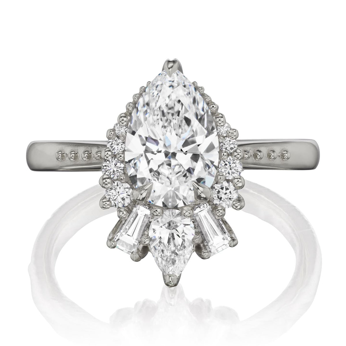 ・ARTEMIS・Pear Lab-Grown Diamond Center, Diamond Accents (1.47ctw+)