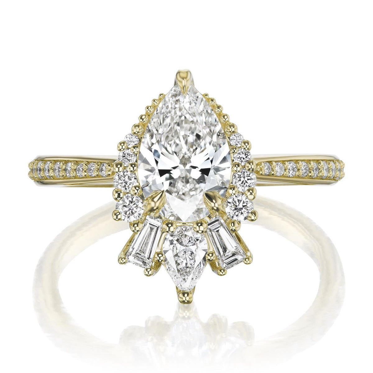 ・ARTEMIS・Pear Lab-Grown Diamond Center, Diamond Accents (1.47ctw+)