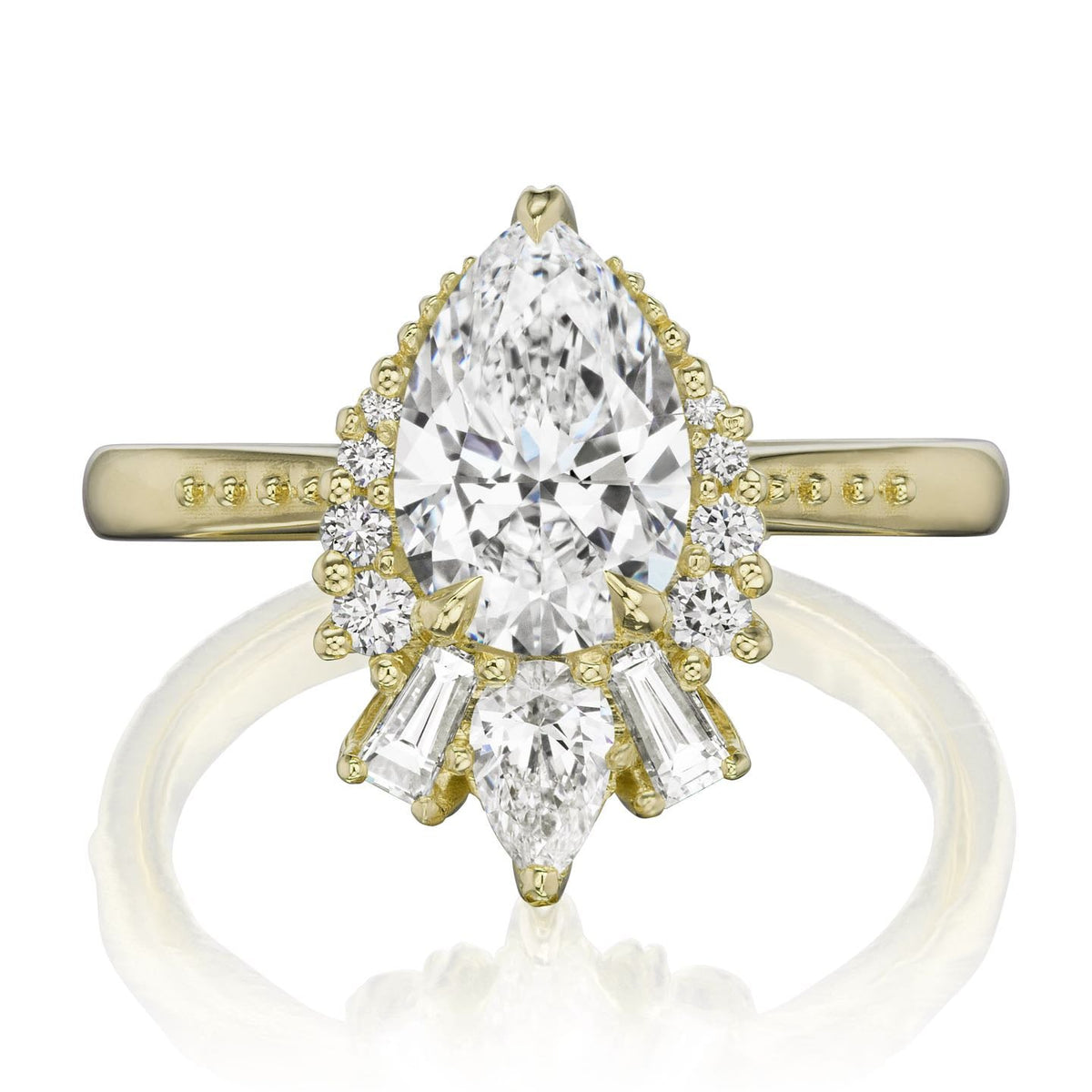 ・ARTEMIS・Pear Lab-Grown Diamond Center, Diamond Accents (1.47ctw+)