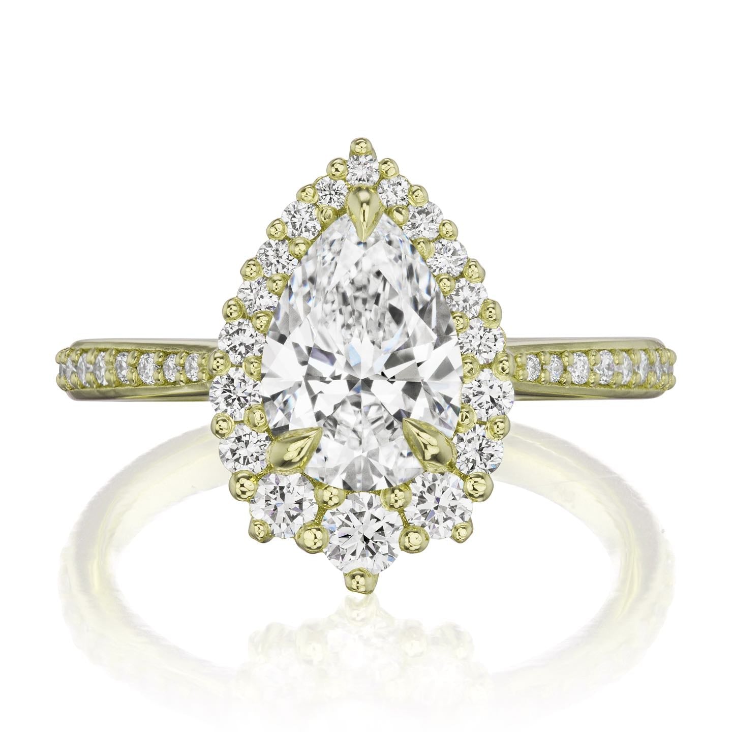 ・CELESTE・Pear Lab-Grown Diamond Center, Diamond Halo (1.49ctw+)