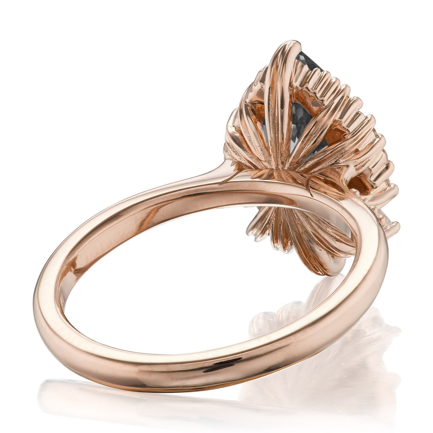 ・ARTEMIS・Pear Iconic™ Grey Moissanite Center, Diamond Accents (1.81ctw+)