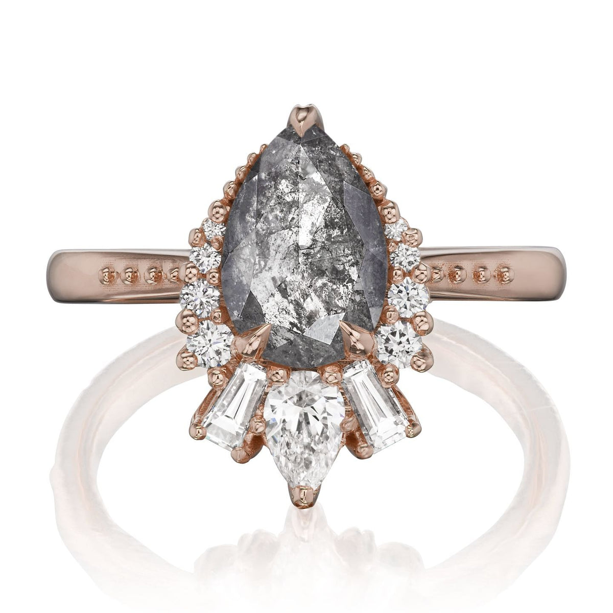 ・ARTEMIS・Build Your Own: Pear Salt + Pepper Diamond (1.41ctw - 1.94ctw+)