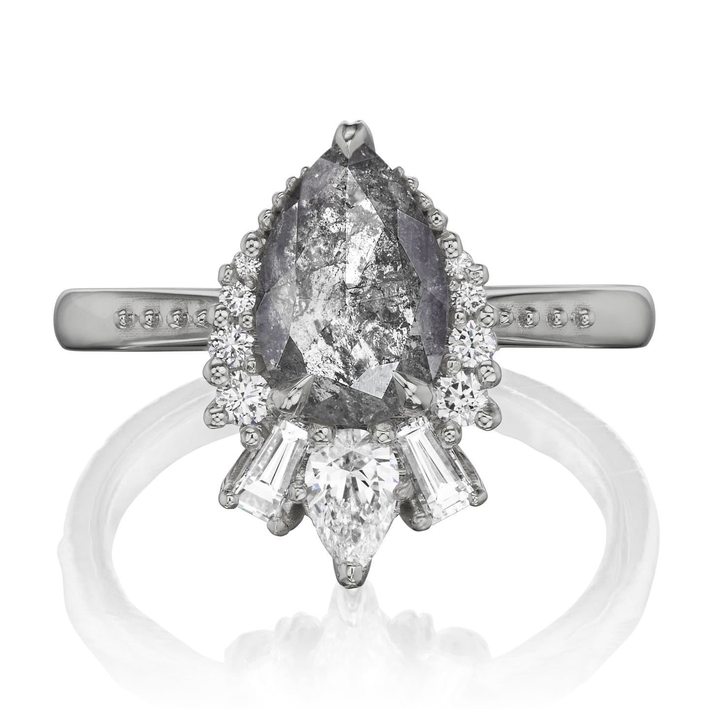 ・ARTEMIS・Build Your Own: Pear Salt + Pepper Diamond (1.41ctw - 1.94ctw+)