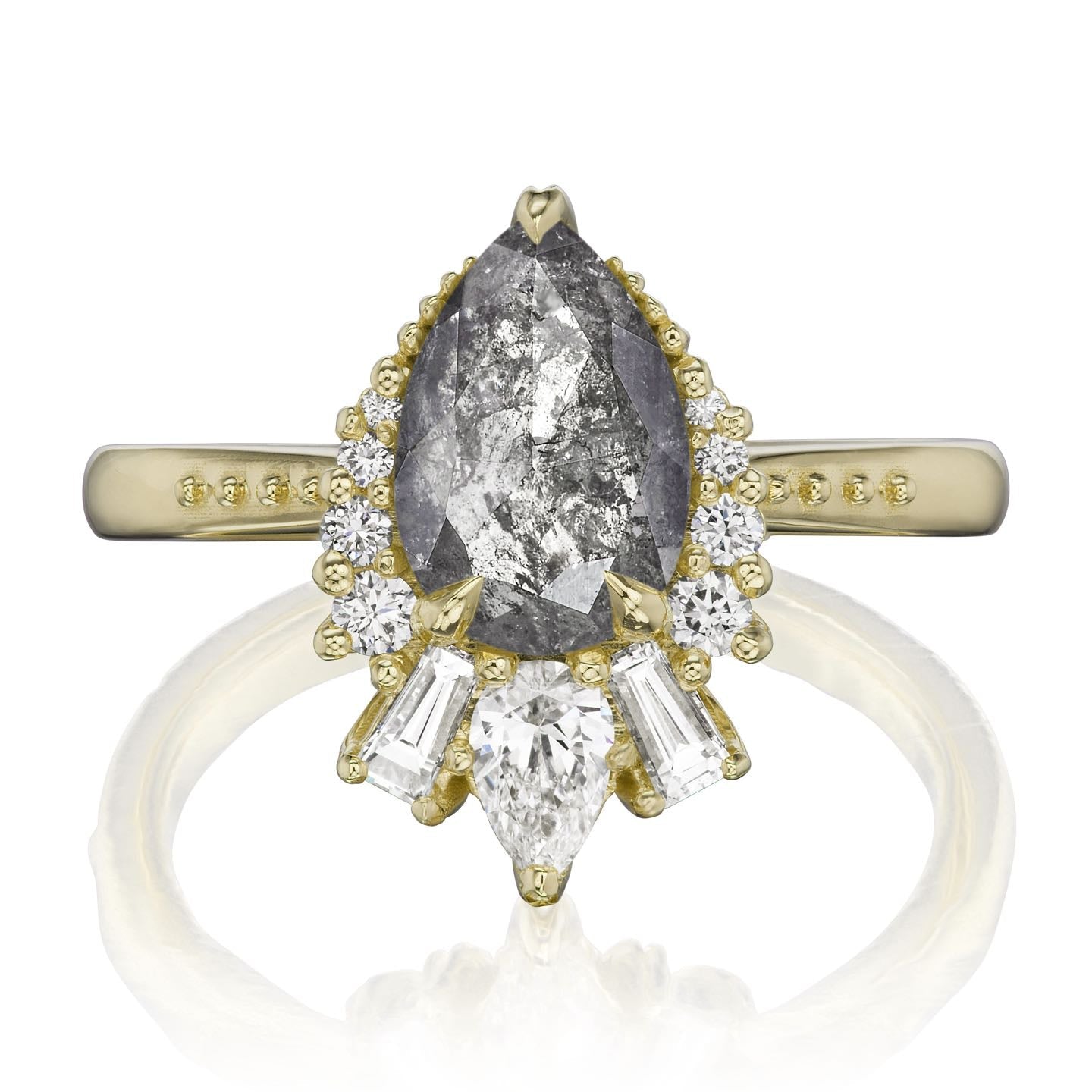・ARTEMIS・Build Your Own: Pear Salt + Pepper Diamond (1.41ctw - 1.94ctw+)