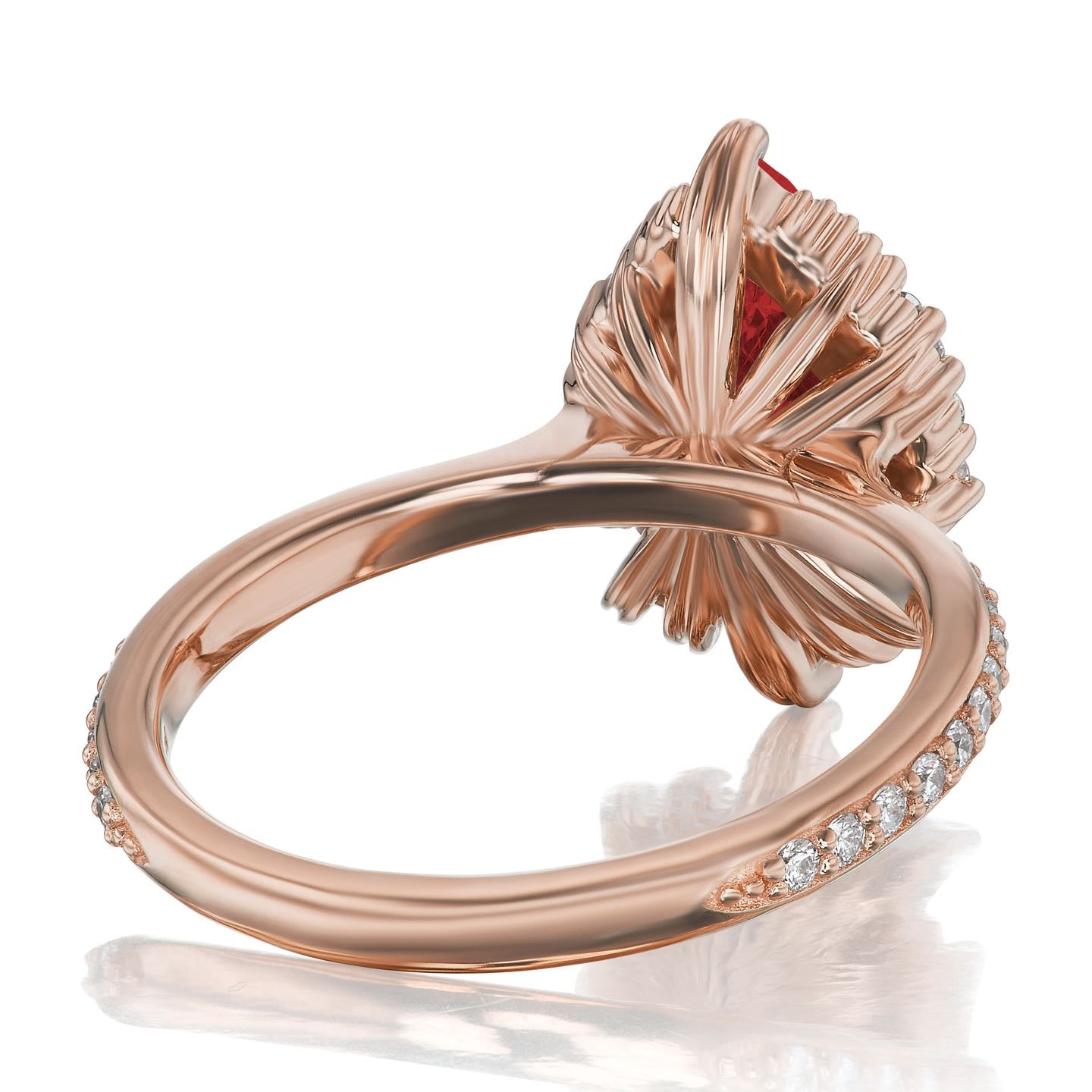 ・ARTEMIS・Pear Ruby Center, Diamond Accents (2.21ctw+)