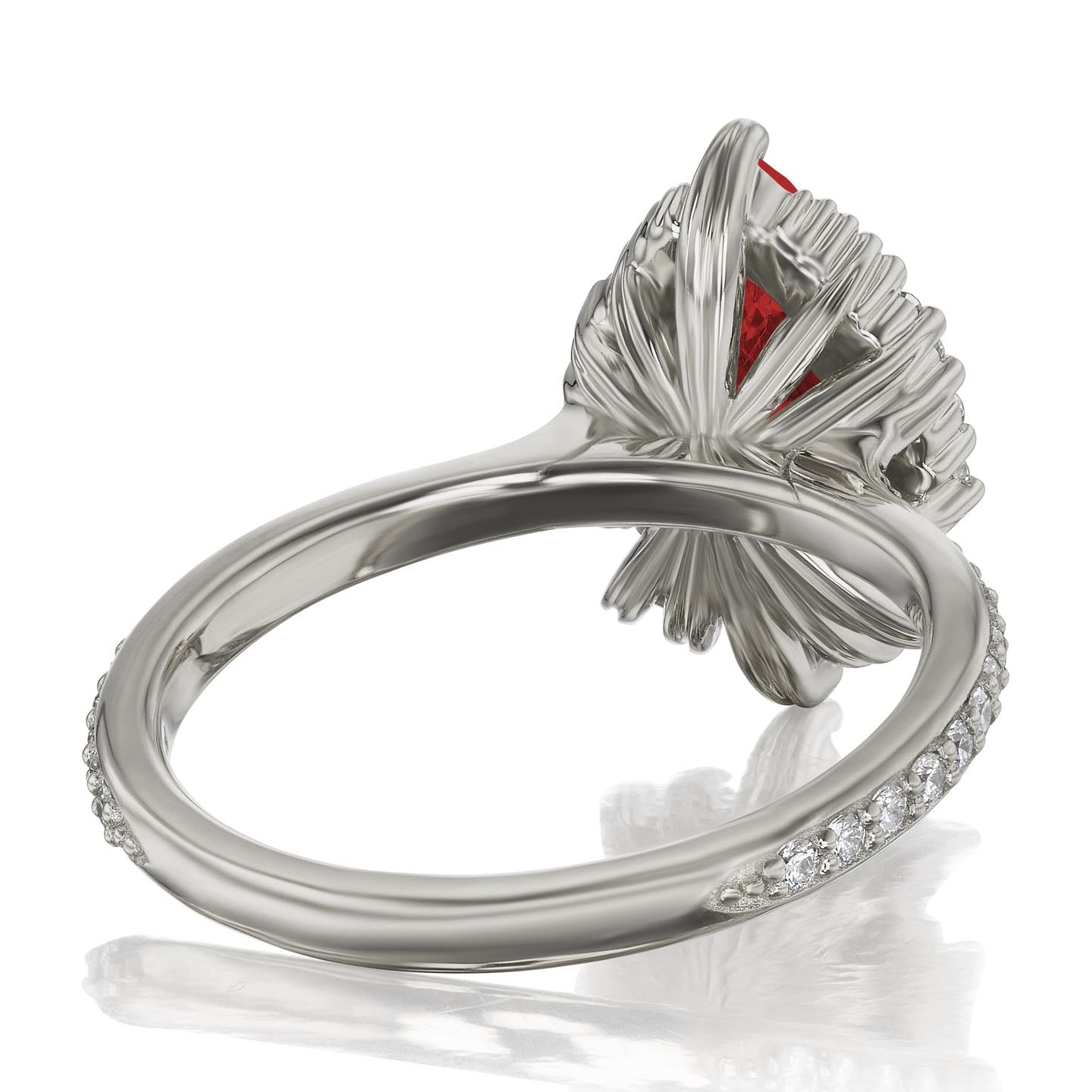 ・ARTEMIS・Pear Ruby Center, Diamond Accents (2.21ctw+)