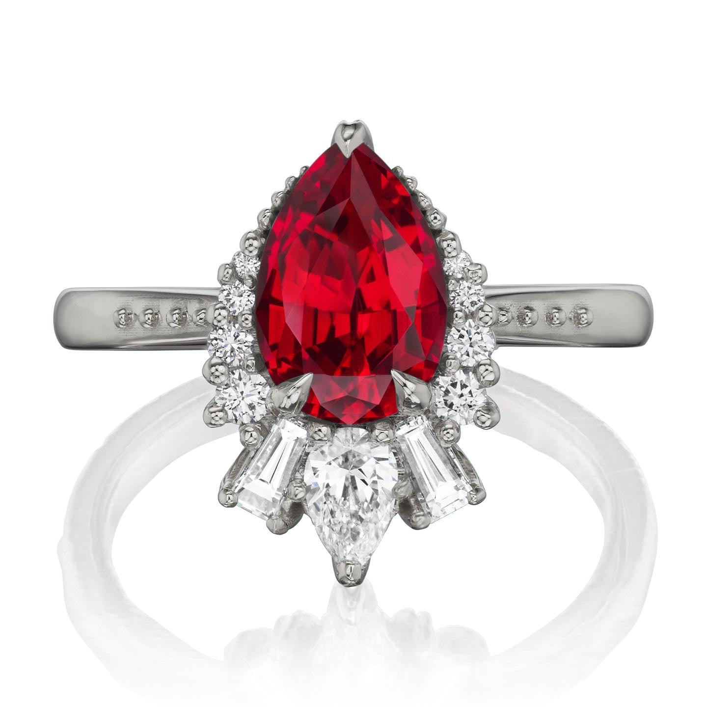 ・ARTEMIS・Pear Ruby Center, Diamond Accents (2.21ctw+)