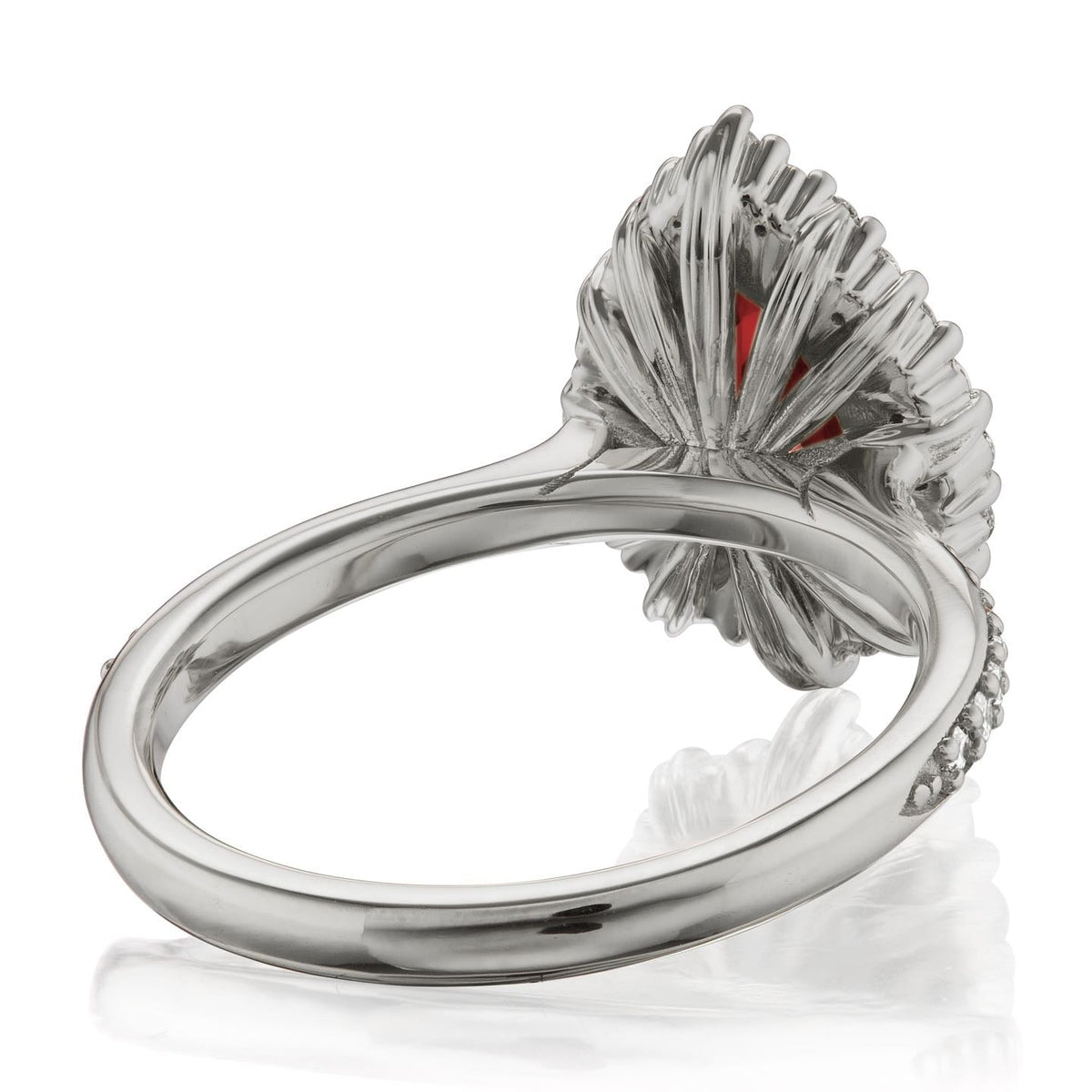 ・CELESTE・Pear Ruby Center, Diamond Halo (2.23ctw+)
